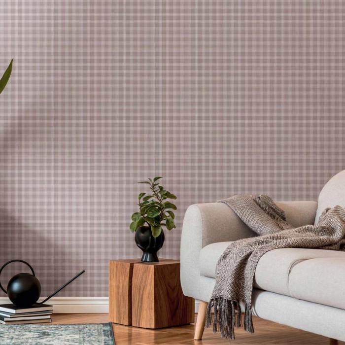 Papeldecor|Tapete Karos Braun Flanell|Tapeten