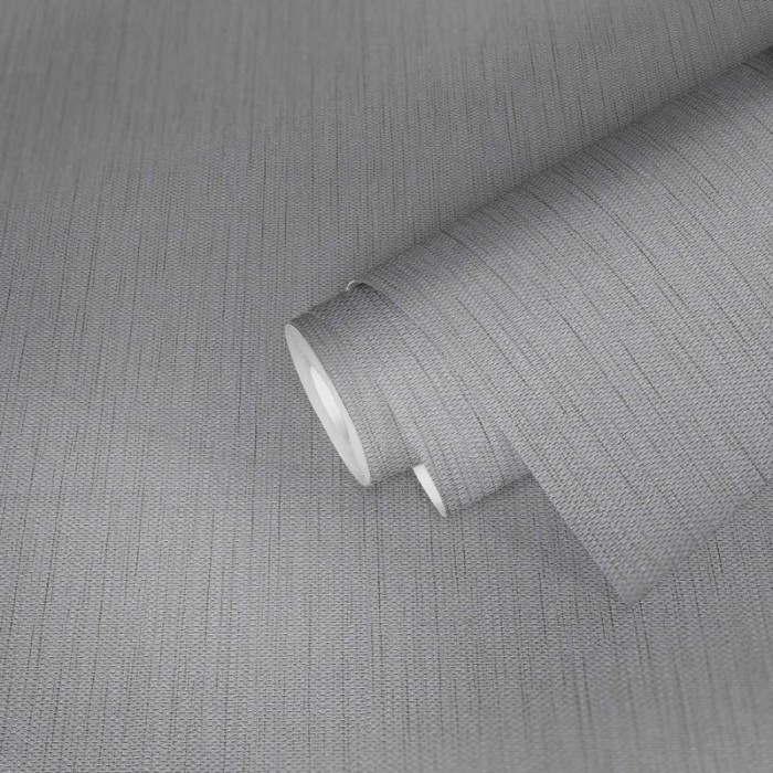 Papeldecor|Papier Peint textile effet lin gris|Papier Peint