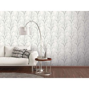 Casadeco|Papier peint style japonais avec cerisier en fleur et pivoines blanches|Scandinave 2