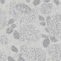 Papeldecor|Papel Pintado flores grandes cemento gris|Papel Pintado
