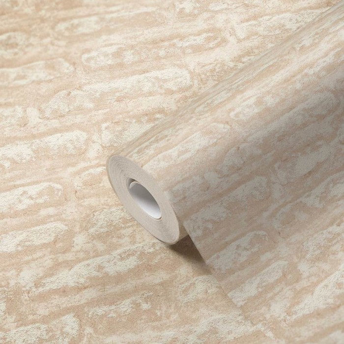 Papeldecor|Wallpaper rustic stone beige plaster|Stone Imitation