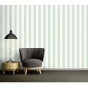Papeldecor|Papier Peint rayures vert blanc craie|Papier Peint