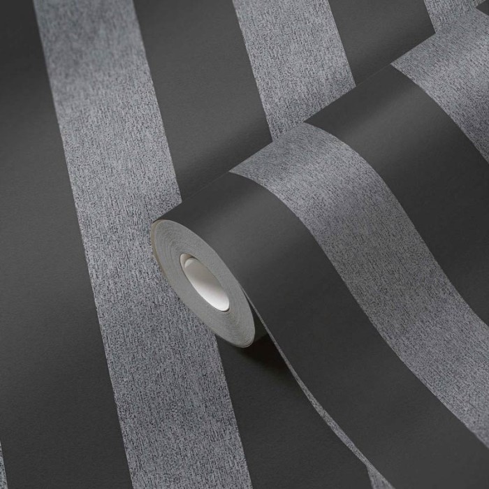 Papeldecor|Tapete moderne graue und schwarze Streifen|Tapeten