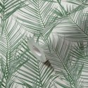 Papeldecor|Papel Pintado palmera relieve blanco verde|Papel Pintado