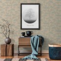 Papeldecor|Tapete Kiefer im japanischen Stil grau-beige|Tapeten
