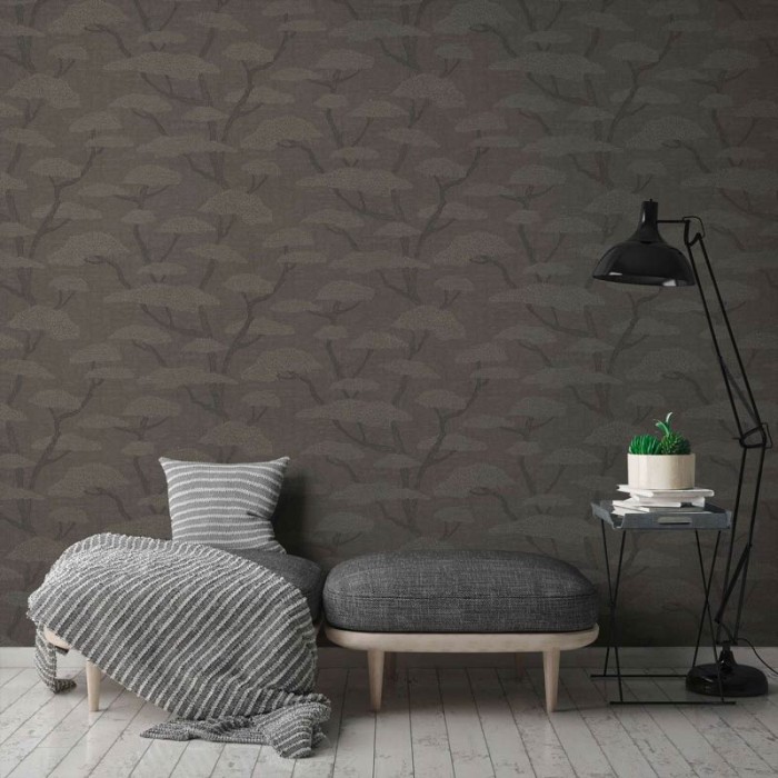 Papeldecor|Papier Peint fleurs branches orientales|Papier Peint
