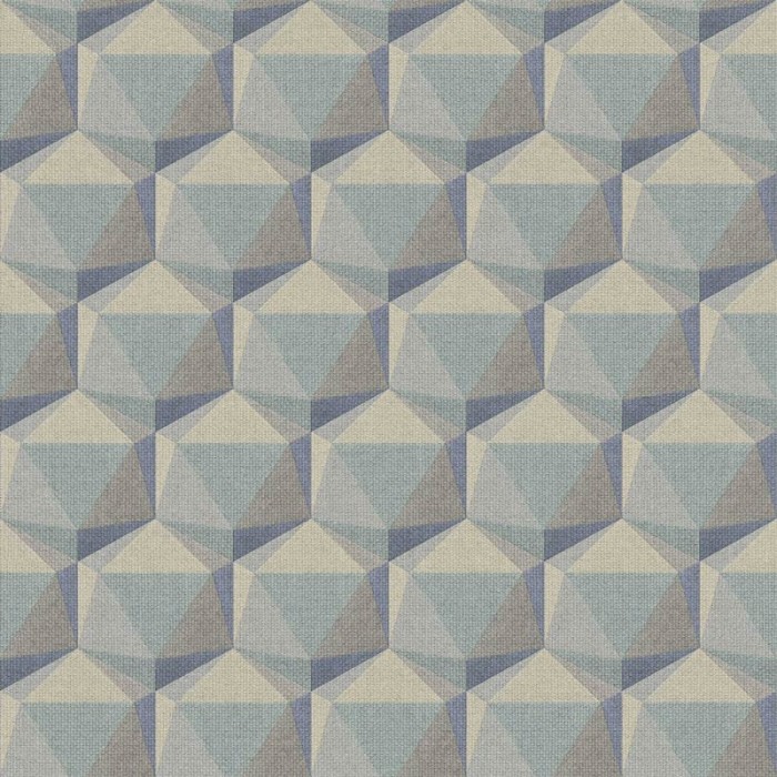 Papel Pintado 3D polígonos azul beige -  2-5616