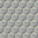 Papeldecor|Papier Peint 3D polygones bleu beige|Papier Peint