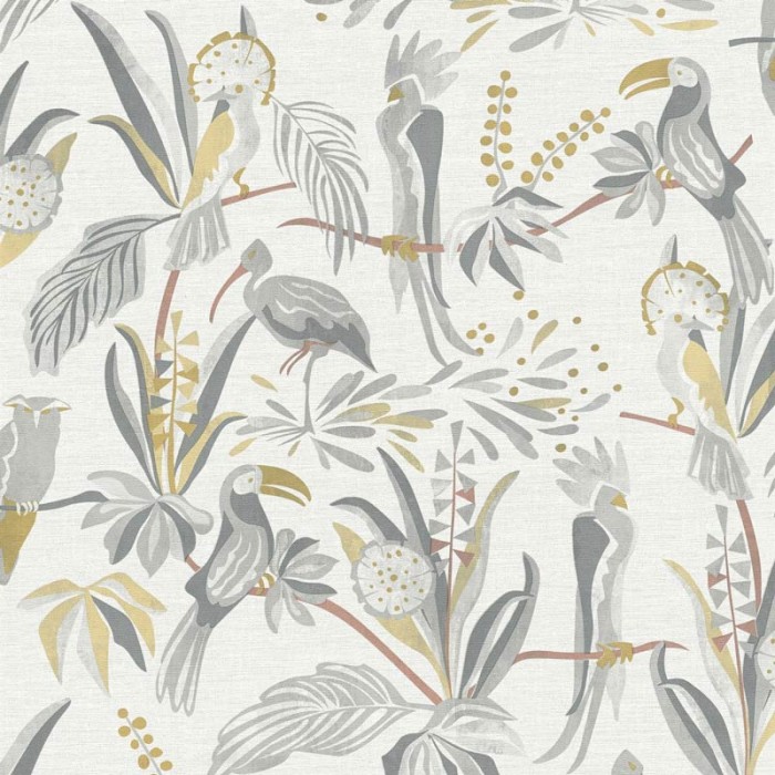 Papeldecor|Papel Pintado flores lino blanco sencillo|Papel Pintado