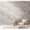 Papeldecor|Papier Peint fleurs lin blanc simple|Papier Peint