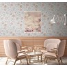 Papeldecor|Papel Pintado flores nostálgico gris suave|Papel Pintado