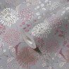 Papeldecor|Papel Pintado flores diente león gris pastel|Papel Pintado