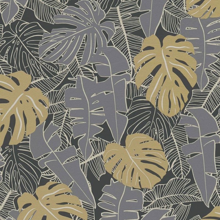 2-5627 - Papel Pintado monstera y plantas tropicales