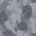 Papeldecor|Tapete blaue Silber-Bananenpflanzen|Tapeten
