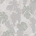 Papeldecor|Papel Pintado monstera banano cobre gris|Papel Pintado