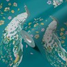 Papeldecor|Wallpaper bright turquoise peacocks|Wallpaper