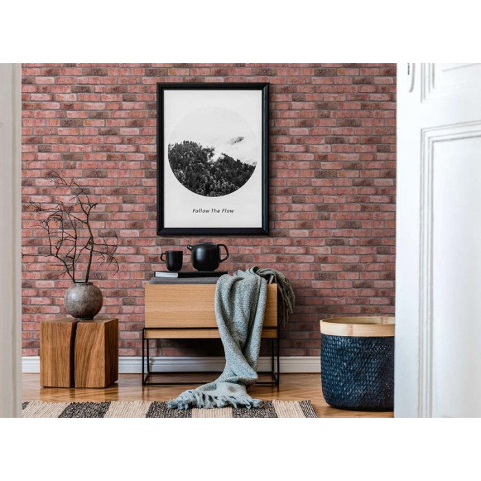 Papeldecor|Tapete hellbrauner Klinker|Ziegelimitat