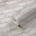 Papeldecor|Wallpaper white and gray exposed brick|Brick Imitation