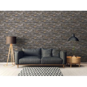 Papeldecor|Papier Peint mur en pierre grise naturelle|Imitation Pierre 2