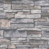 Papeldecor|Tapete in Steinmauer-Optik grau|Steinimitat