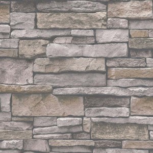 Papeldecor|Papier Peint mur en pierre grise naturelle|Imitation Pierre