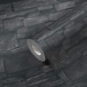 Papeldecor|Papier Peint mur pierre noir lisse|Imitation Pierre