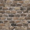 Papeldecor|Papier Peint brique marron rustique|Imitation Brique
