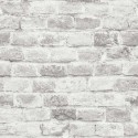 Papeldecor|Papier Peint brique blanche enduite|Imitation Brique