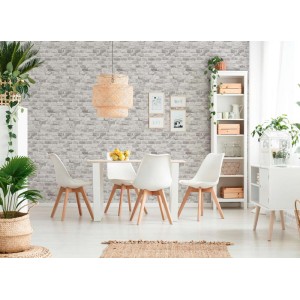 Papeldecor|Wallpaper black embossed brick|Brick Imitation 2
