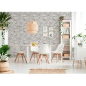 Papeldecor|Papier Peint brique blanche enduite|Imitation Brique