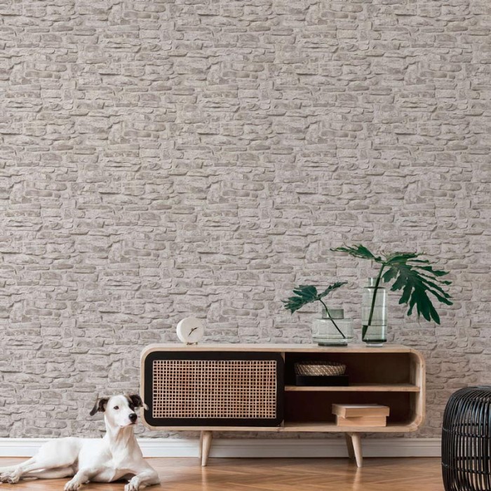 Papeldecor|Tapete Steinlatten im rustikalen Stil|Steinimitat