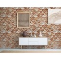 Papeldecor|Wallpaper industrial brown brick|Brick Imitation