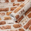 Papeldecor|Wallpaper industrial brown brick|Brick Imitation