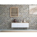 Papeldecor|Papier Peint brique grise industrielle|Imitation Brique