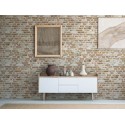 Papeldecor|Papier Peint brique marron relief|Imitation Brique
