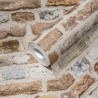 Papeldecor|Wallpaper brown brick embossing|Brick Imitation