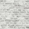 Papeldecor|Tapete gealterter hellgrauer Backstein|Ziegelimitat