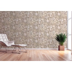 Papeldecor|Papel Pintado muro piedra gris natural|Imitacion Piedra 2