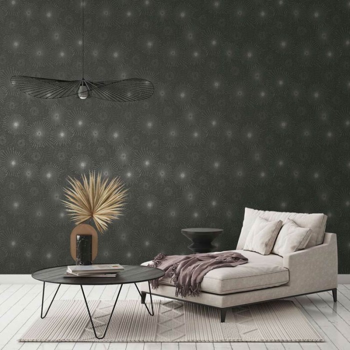 Papeldecor|Wallpaper metallic black stars|Wallpaper