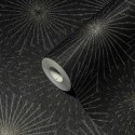 Papeldecor|Wallpaper metallic black stars|Wallpaper