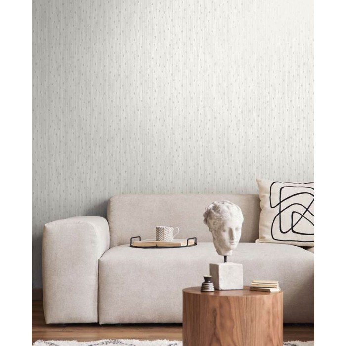 Papel Pintado minimalista blanco plata brillante -  2-5669