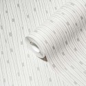 Papeldecor|Papier Peint minimaliste blanc argenté brillant|Papier Peint