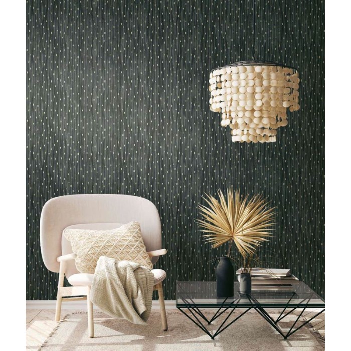 Papeldecor|Moderne glänzende schwarze goldene Tapete|Tapeten