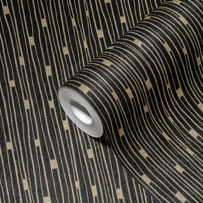 Papeldecor|Modern shiny black and gold Wallpaper|Wallpaper