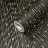 Papeldecor|Papier Peint moderne noir et or brillant|Papier Peint