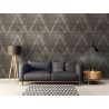 Papeldecor|Wallpaper ethnic textile diamond beige|Wallpaper