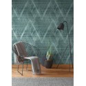 Papeldecor|Tapete glänzende grün-silberne Rauten|Tapeten
