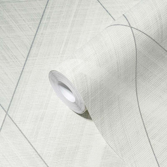 Papeldecor|Papel Pintado rombos blanco plata brillante|Papel Pintado