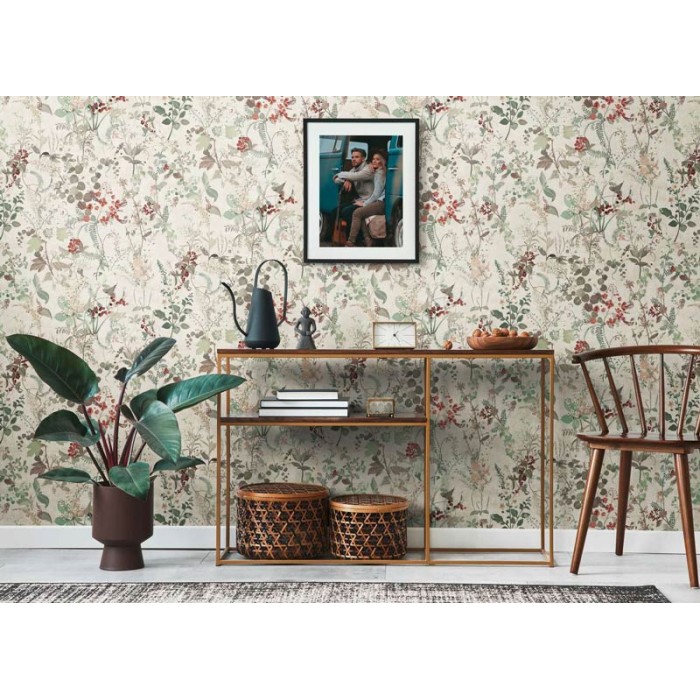 Papeldecor|Papel Pintado flores silvestres romántico|Papel Pintado