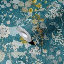 Papeldecor|Wallpaper green botanical style flowers|Wallpaper